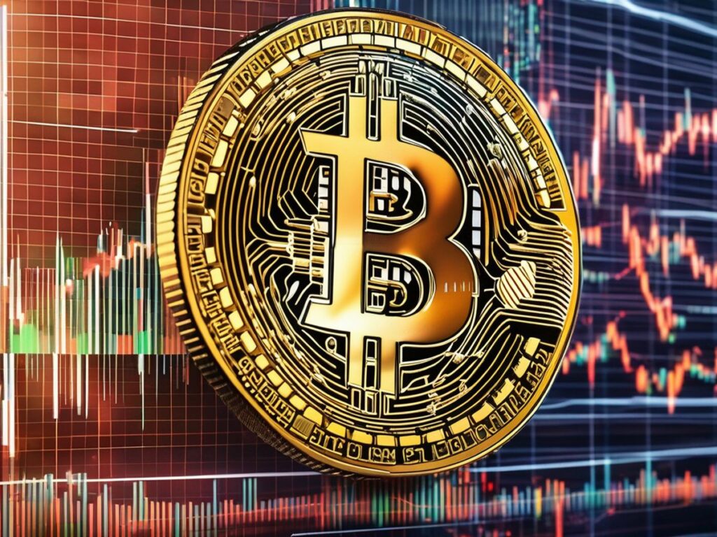 Bitcoin price chart with market reactions
