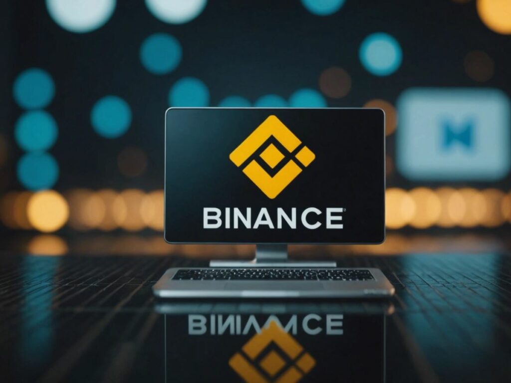 Logos of Binance and Coinbase with a 'Blocked' sign, representing Nigeria's restriction on major crypto exchanges.