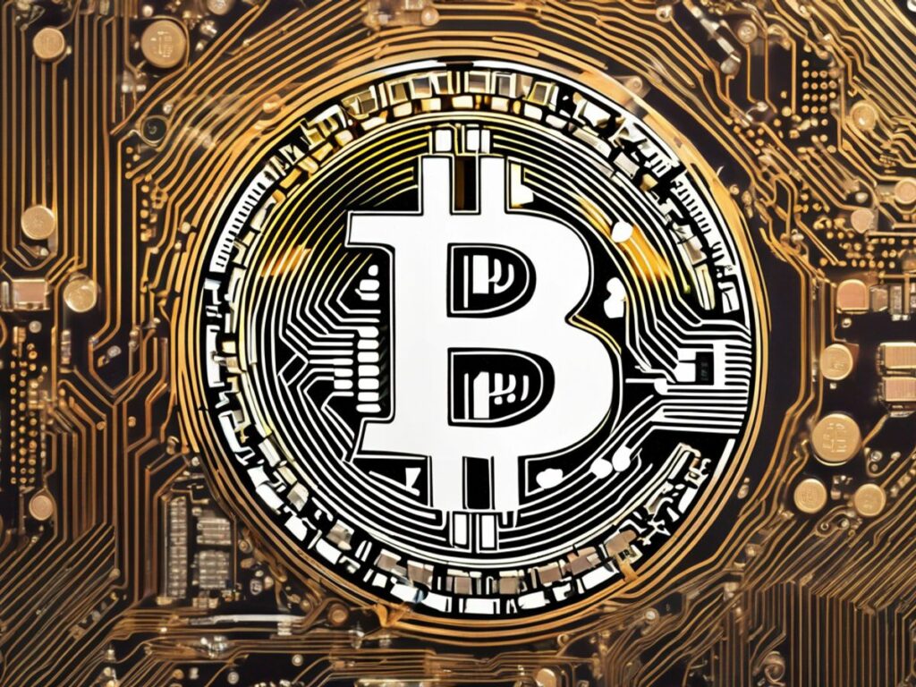 digital wallet with Bitcoin symbol