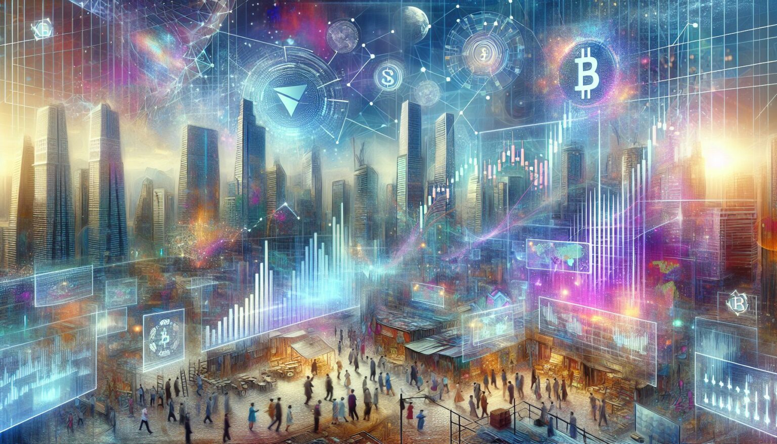 cryptocurrency trading in emerging market cityscape