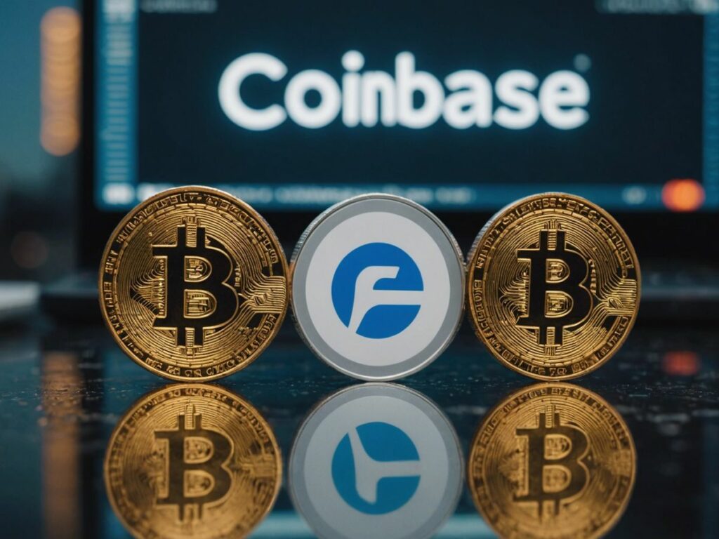 Coinbase logo representing its challenge to SEC, and Reddit logo indicating its upcoming March IPO.