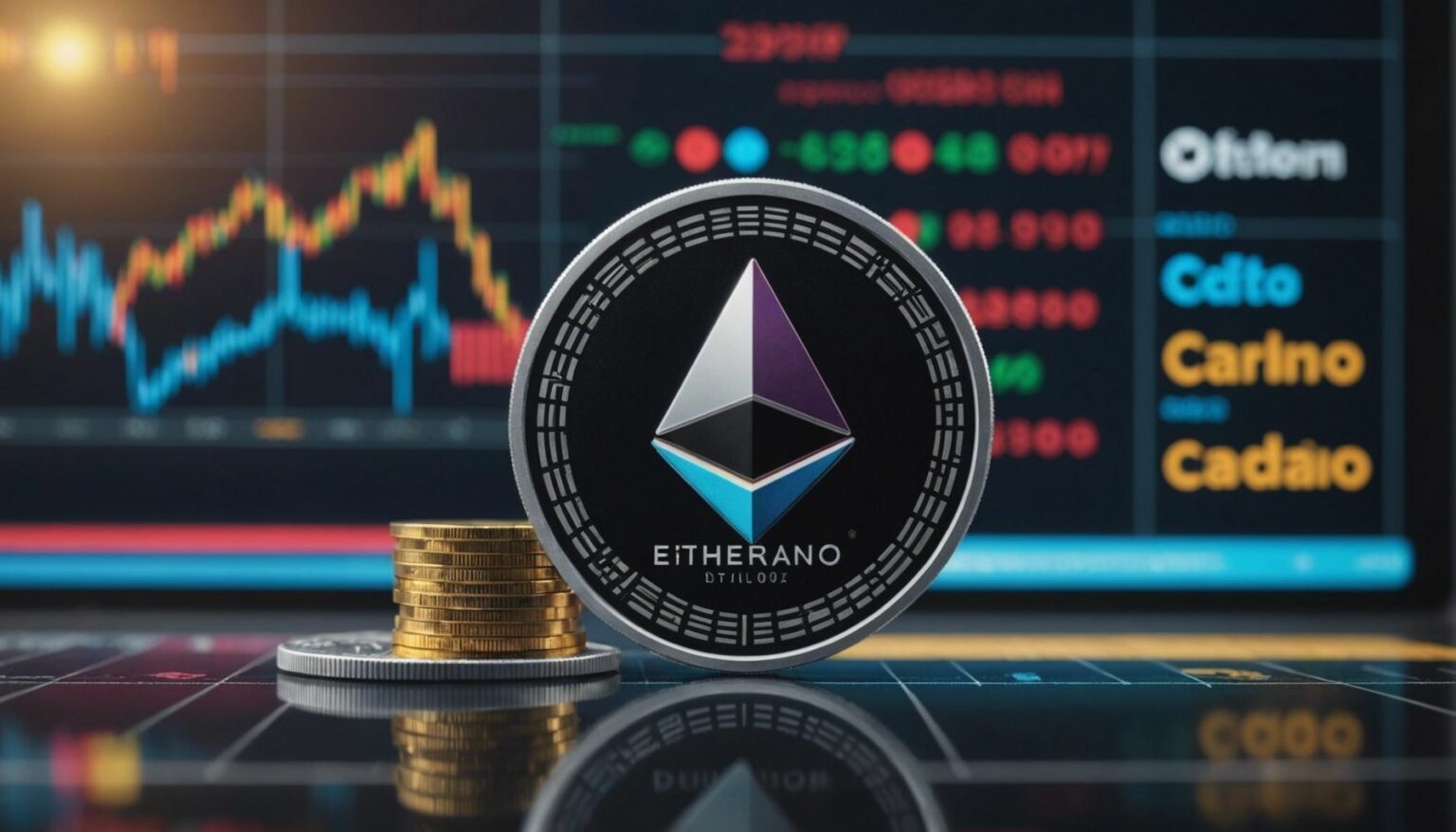 A colorful thumbnail showing Ethereum, Cardano, and Solana logos against a digital financial chart background.