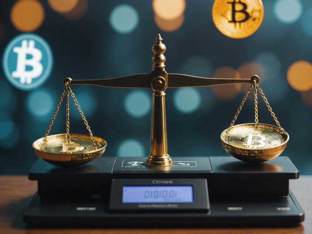 Celsius allowed to convert altcoins to Bitcoin and Ethereum starting July 1, depicting a balance scale with crypto symbols.