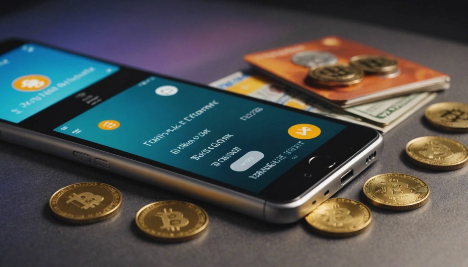 Thumbnail showing a digital wallet, crypto coins, and a beginner's guidebook on a gradient background.