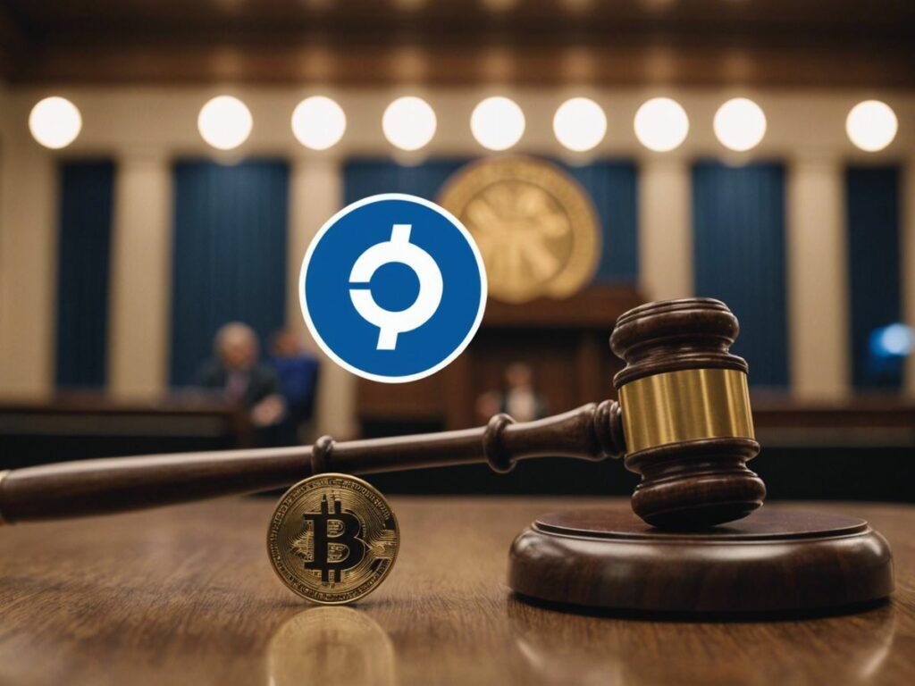Coinbase logo, Reddit logo, and a gavel representing legal challenges and IPO plans.